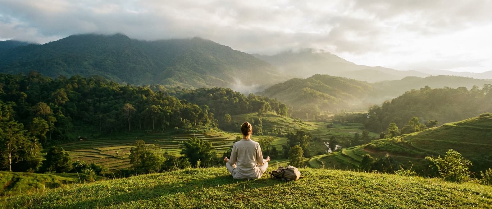 Mountain Yoga Background