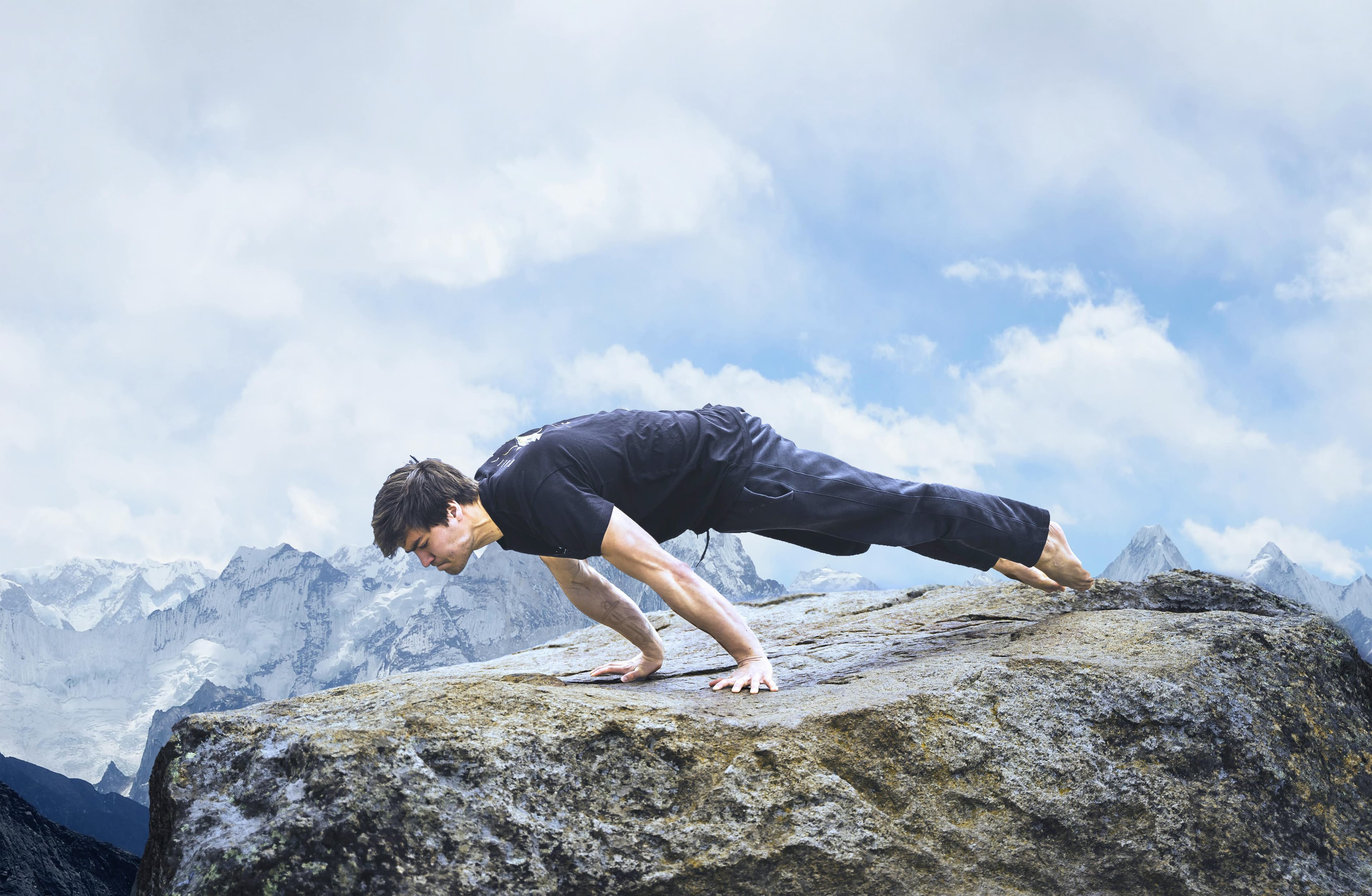 Outdoor wellness and yoga landscape