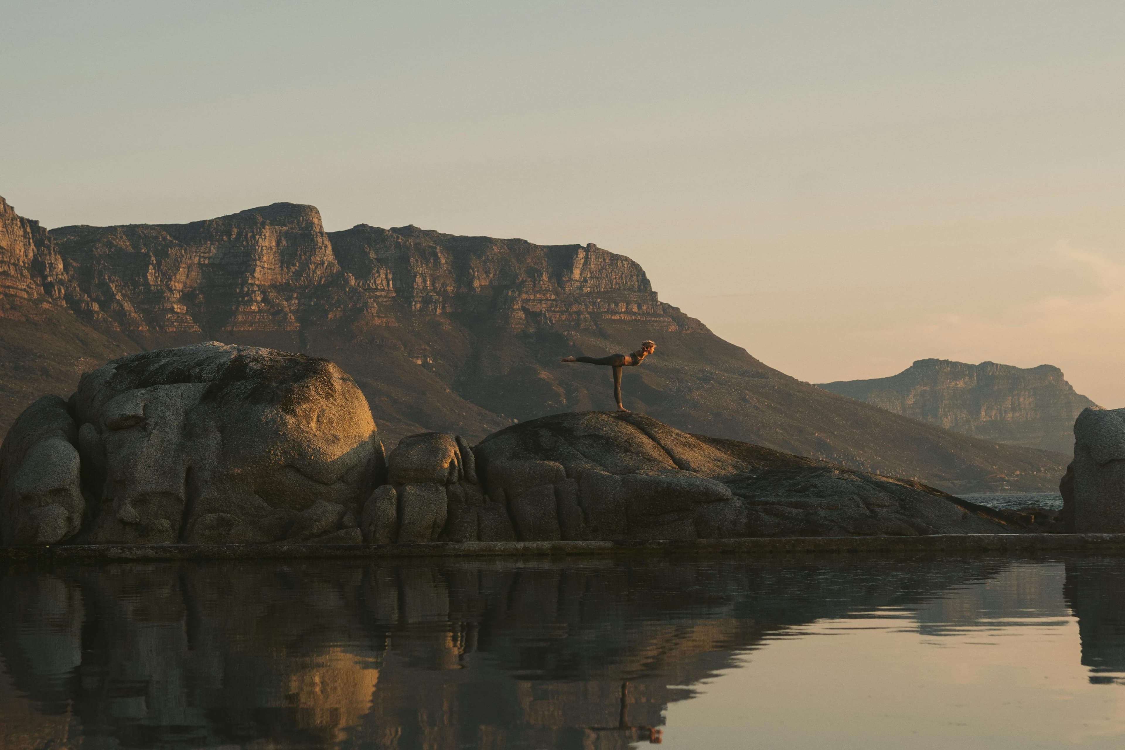 Mindful yoga session